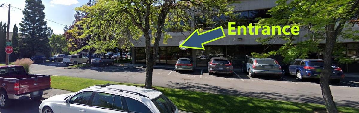 Street view of the Adagio Therapy Center entrance at Red Oaks Square, Bend, Oregon