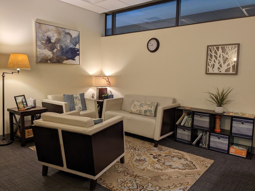 Adagio Therapy office in Bend, Oregon — a warm, comfortable therapy space